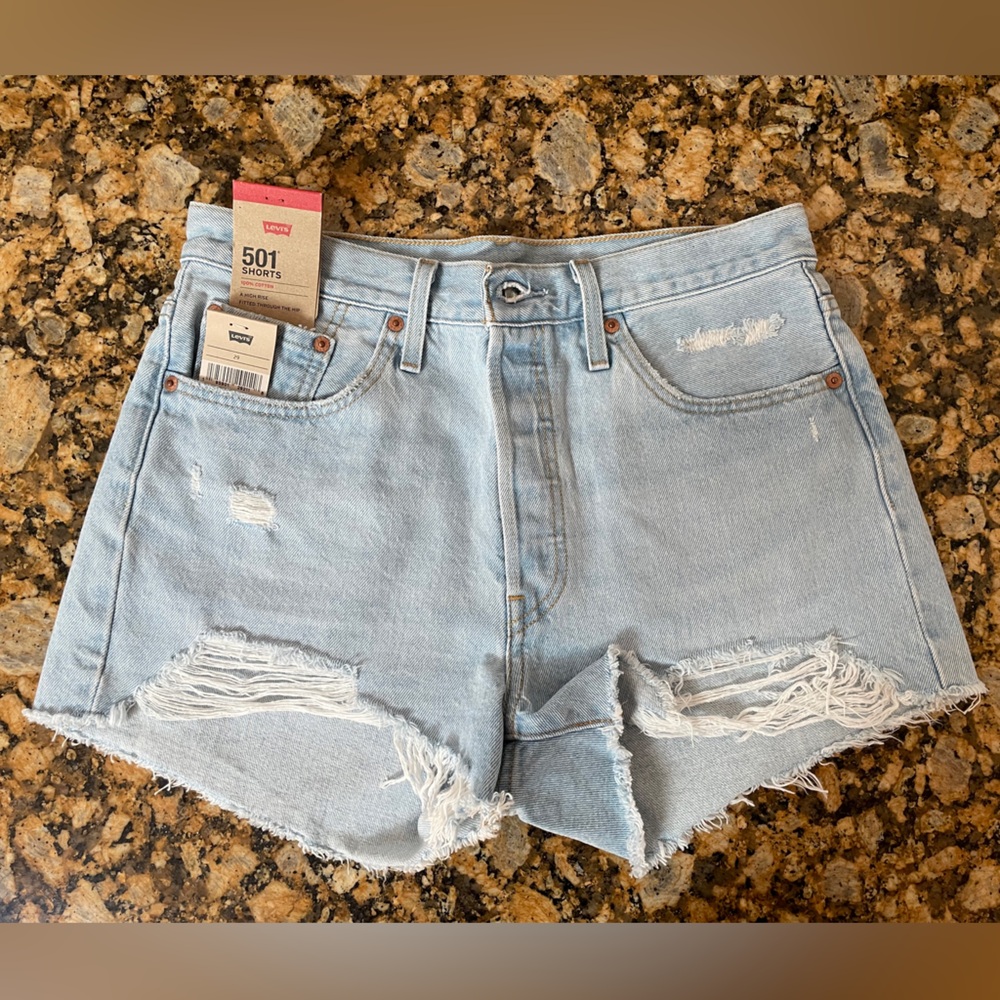 Levi's Women's Light Blue Denim Shorts